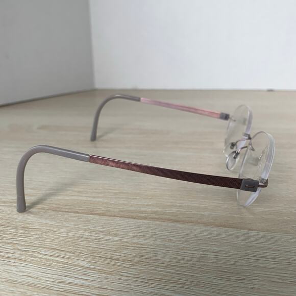 Silhouette 5452 40 6056 Titanium Brown Rimless Eyeglasses Oval Frames 19-140 - Picture 8 of 8